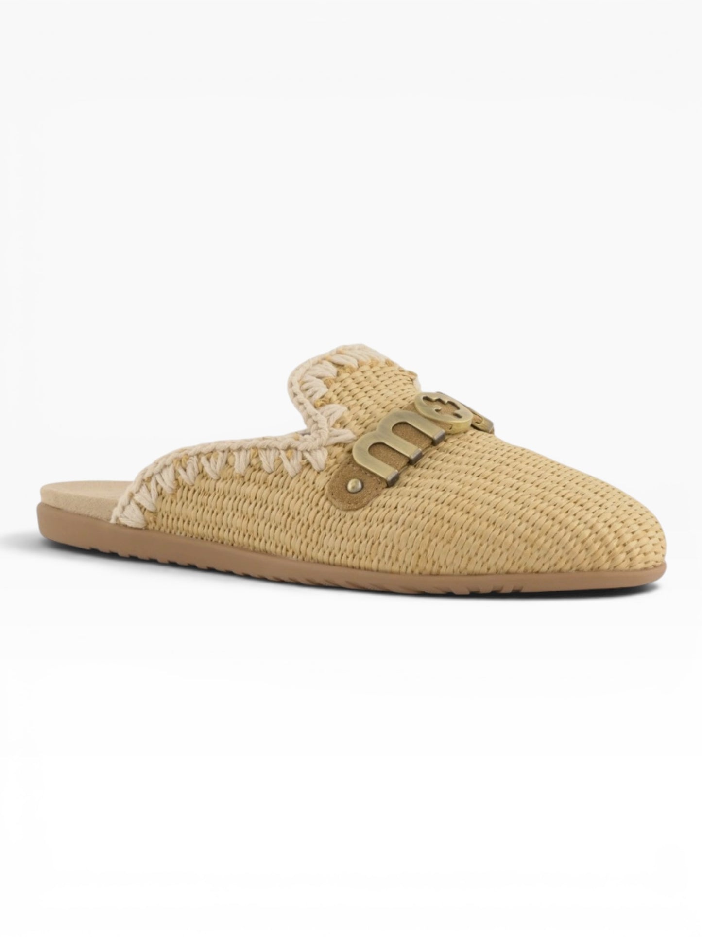 MOU BALL OPEN RAFIA BEIGE MARRONE