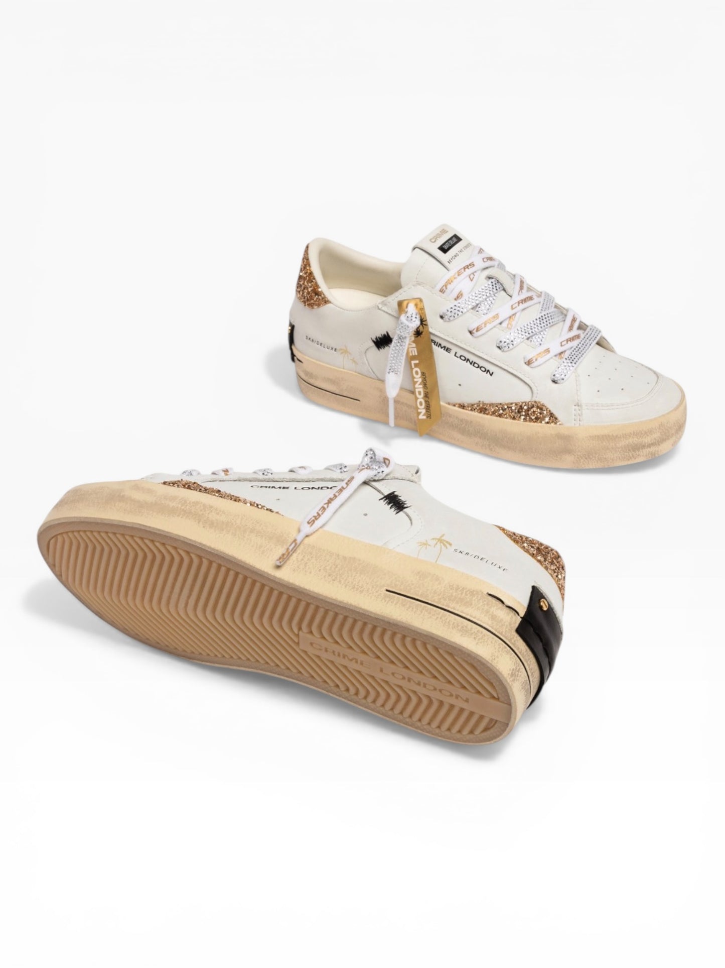 CRIME LONDON SK8 DELUXE 29102 BIANCO/ORO