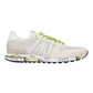 PREMIATA ERIC 7268 IN CAMOSCIO TRAFORATO BIANCO LACCI FLUO