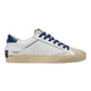 CRIME LONDON DISTRESSED IN PELLE BIANCA/BLU