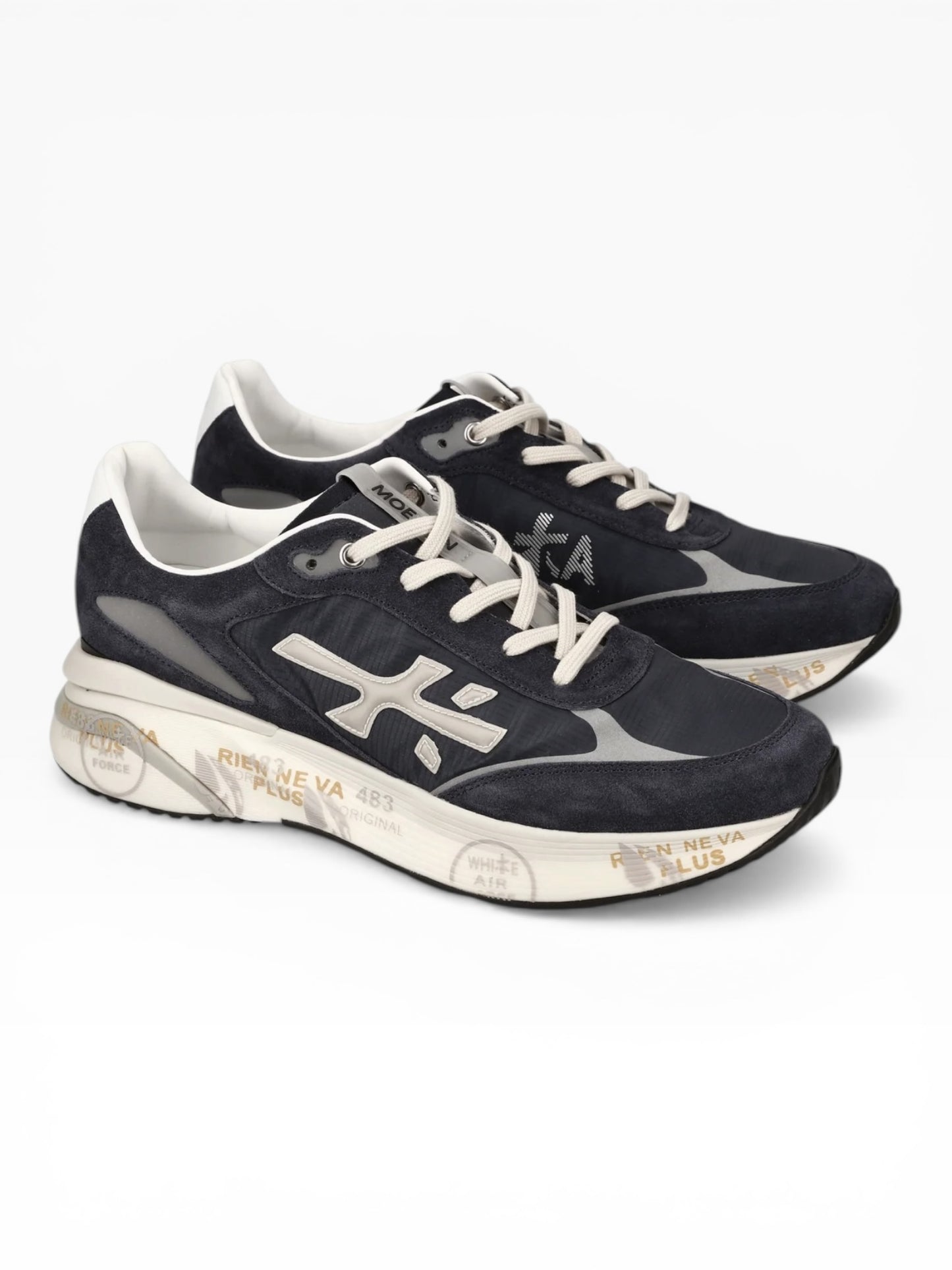 PREMIATA MOERUN 7306 IN CAMOSCIO E TESSUTO BLU