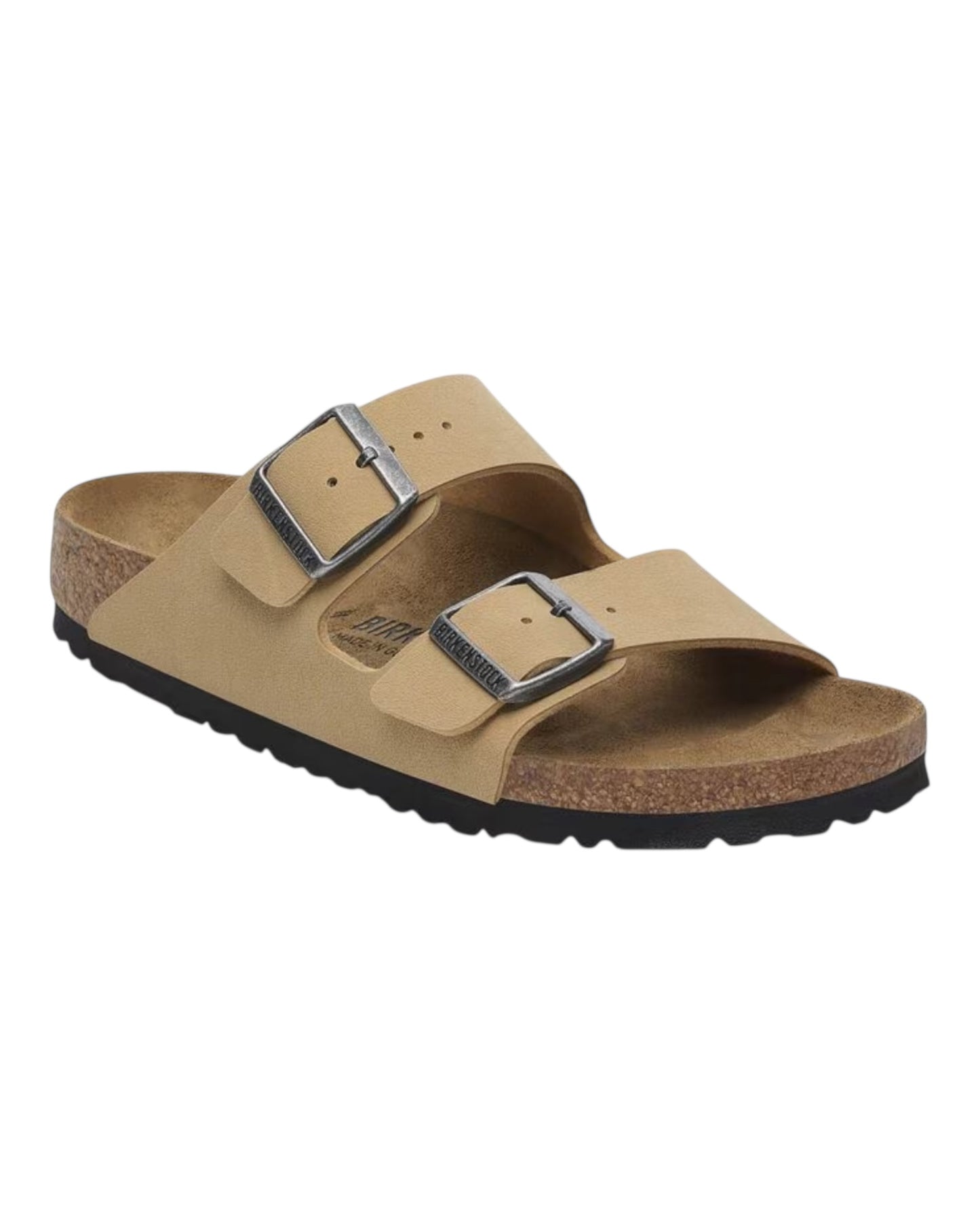 BIRKENSTOCK ARIZONA BIRKIBUC NABUCK LATTE CREAM (BEIGE)