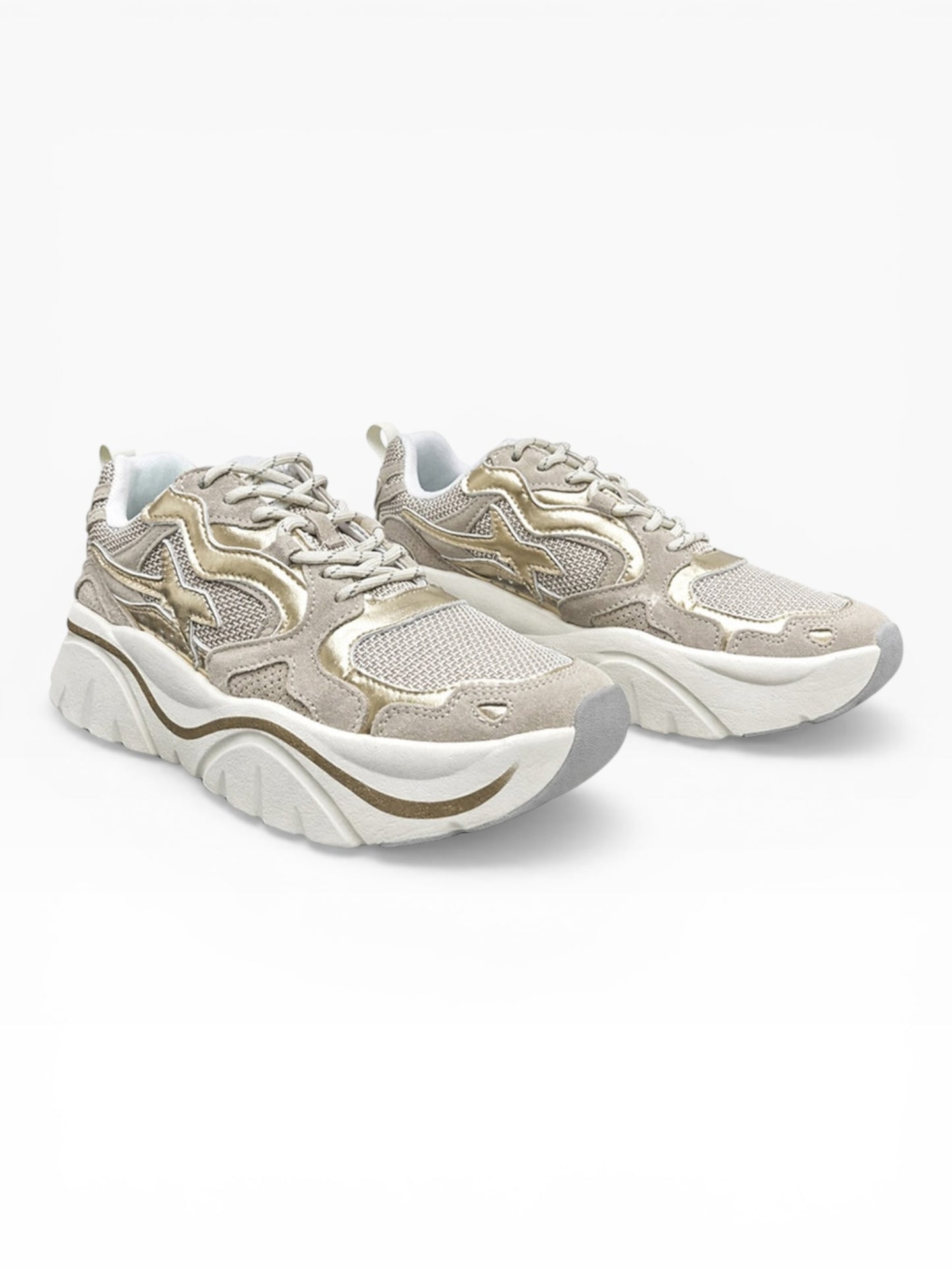 W6YZ MIA SUEDE 1M18 BEIGE/ORO