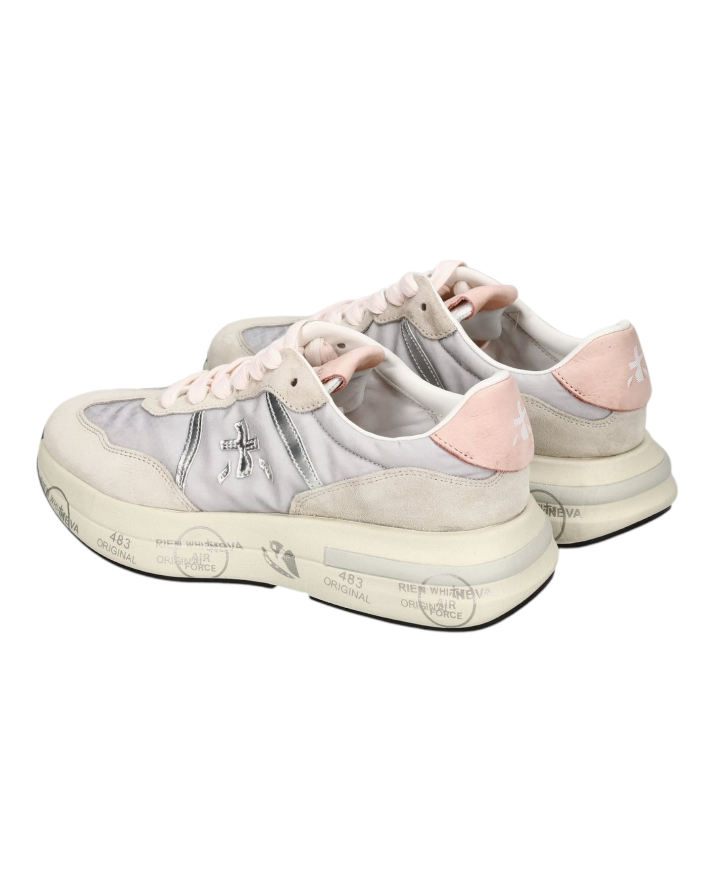 PREMIATA CASSIE 73837 IN CAMOSCIO E TESSUTO BEIGE/ROSA