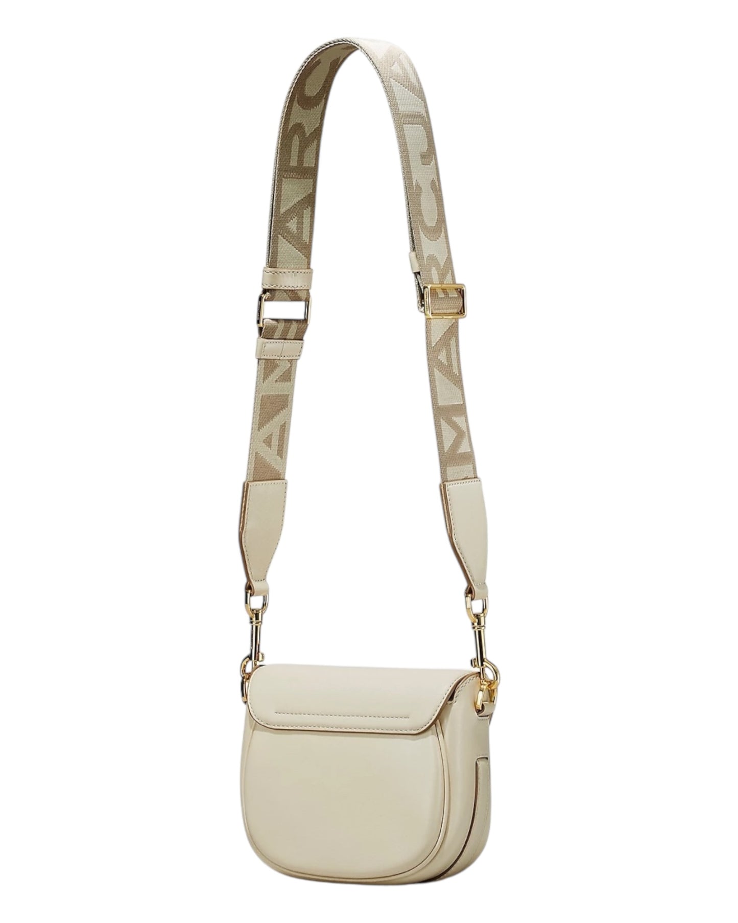 MARC JACOBS THE COVERED SADDLE IN PELLE BEIGE