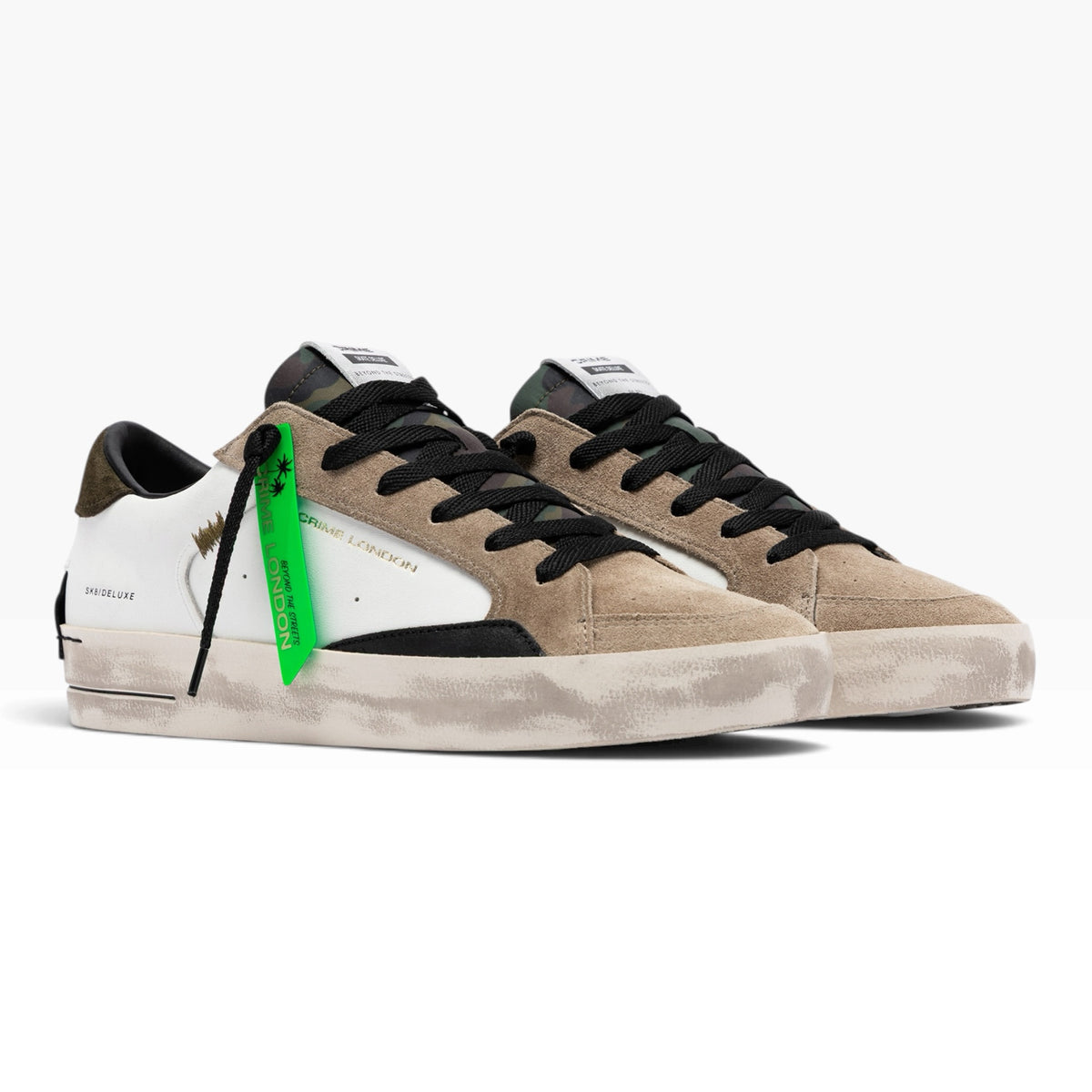 CRIME LONDON SK8 DELUXE 10105 BEIGE/BIANCO