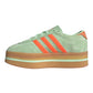 ADIDAS GAZELLE STACK IN CAMOSCIO VERDE LOGO ARANCIO