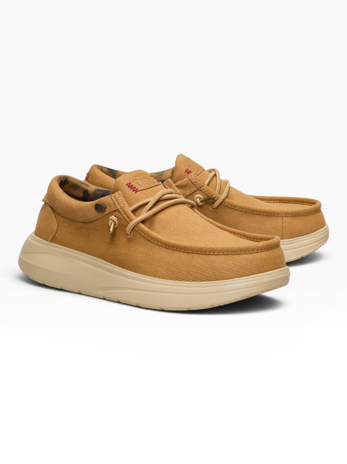 HEY DUDE WALLY COMF WORN 2LS BONE BROWN