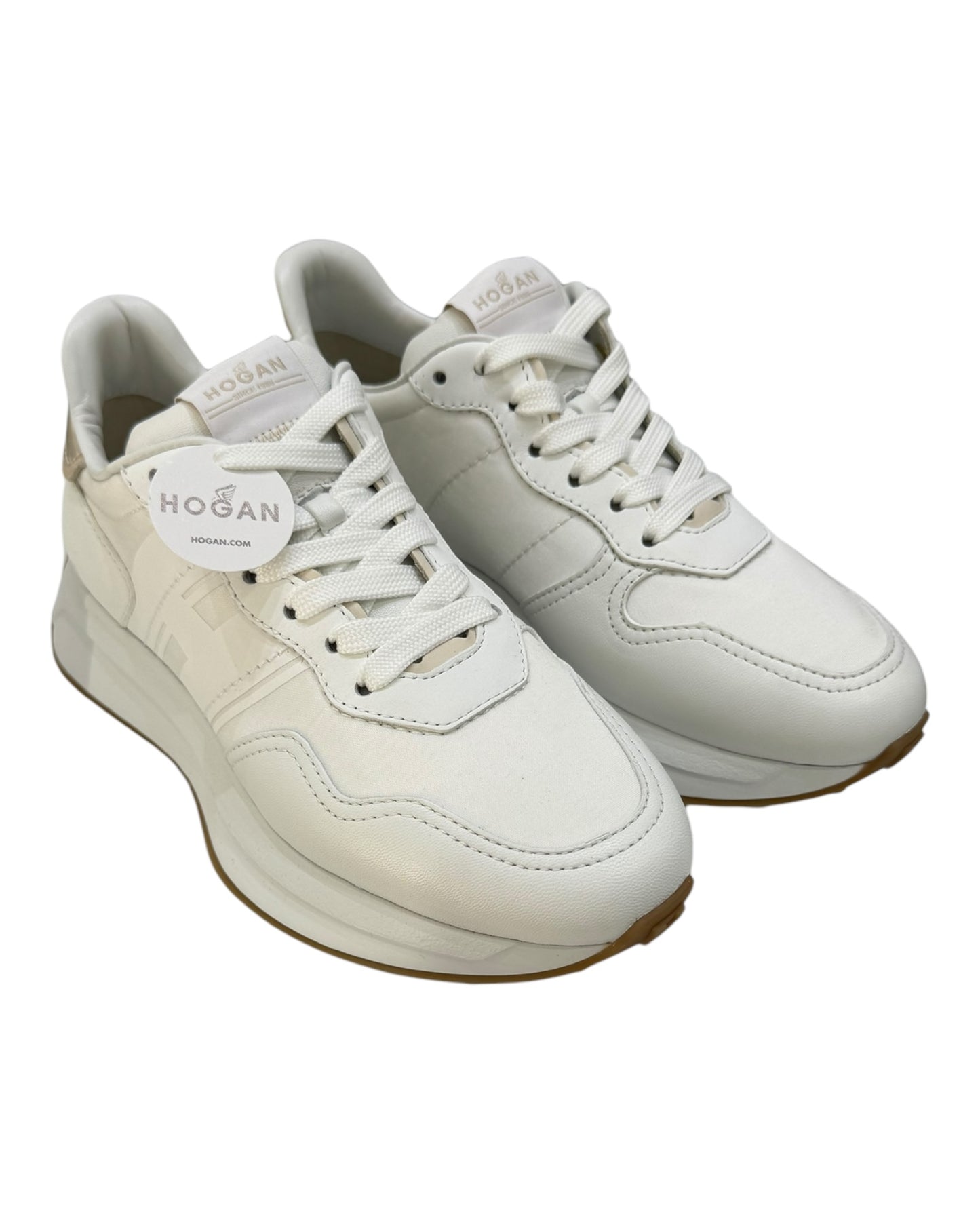 HOGAN 641 HXW TESSUTO ePELLE BIANCA/BEIGE