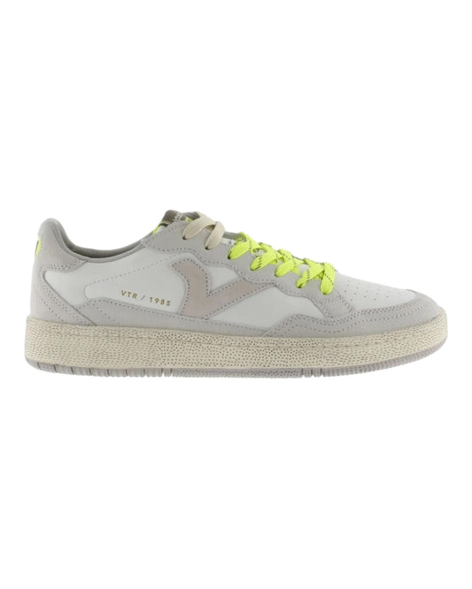 VICTORIA 806105 SNEAKERS IN PELLE BIANCA LACCI GIALLI
