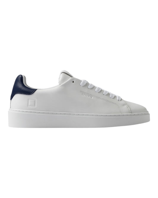 DATE LEVANTE IN PELLE BIANCA INSERTO BLU