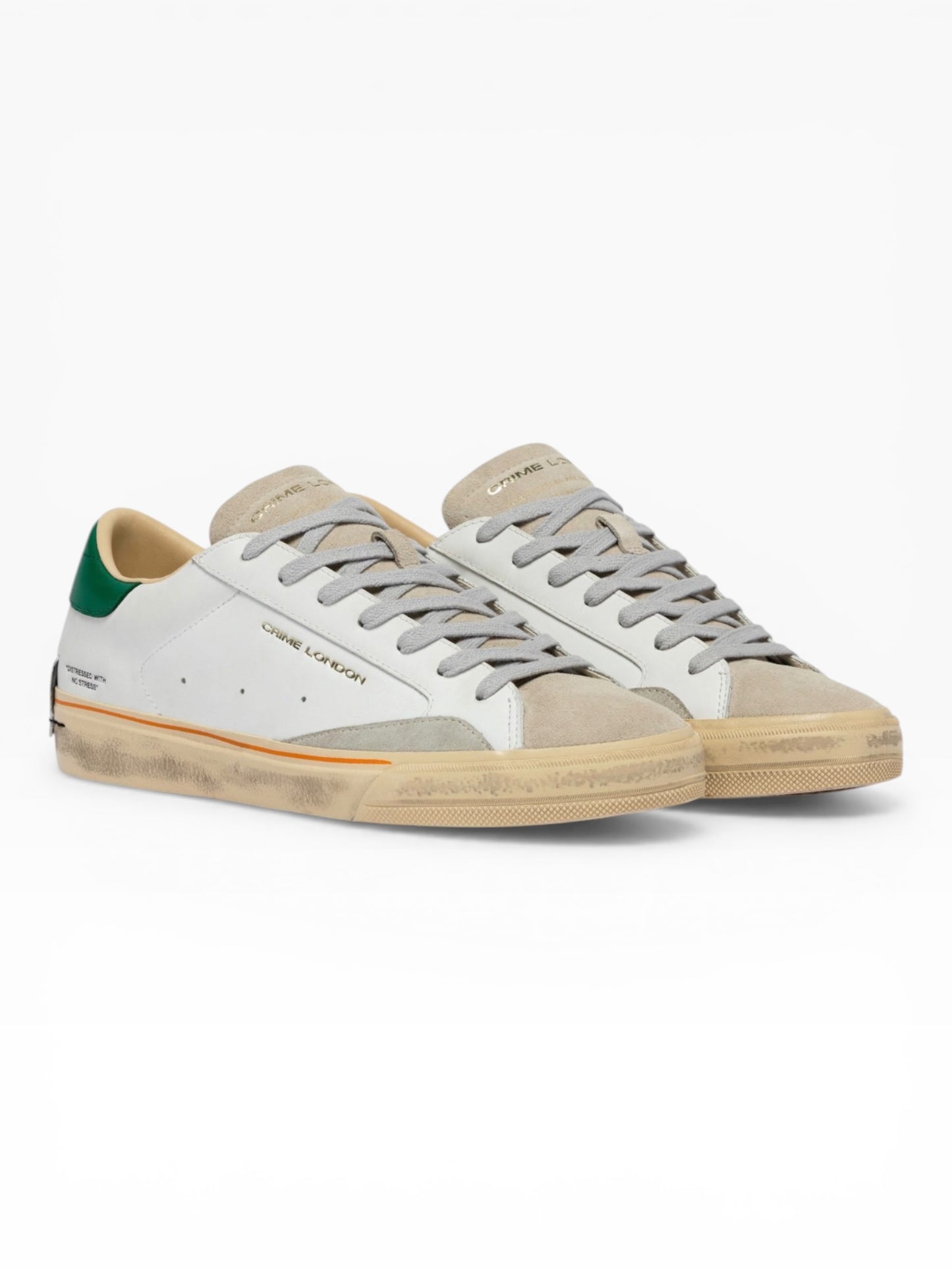 CRIME LONDON DISTRESSED 19052 BIANCO/ VERDE