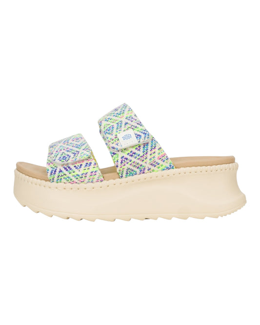 HEY DUDE DELRAY SURF IN TESSUTO VERDE MULTI