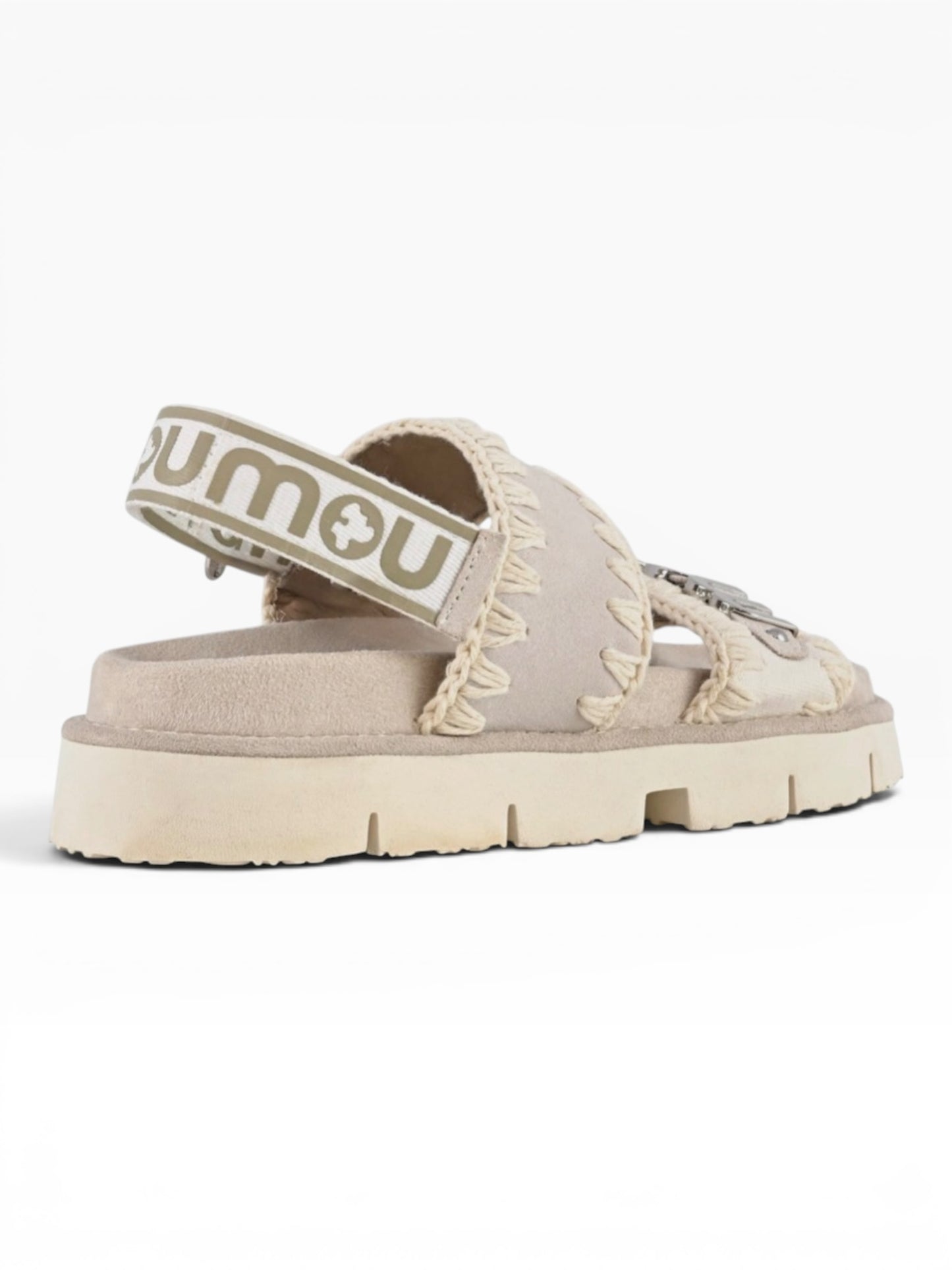 MOU BIO SANDAL LOGO BEIGE