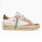 CRIME LONDON SK8 DELUXE WEDGE 29153 BIANCO/ORO/ANIMALIER