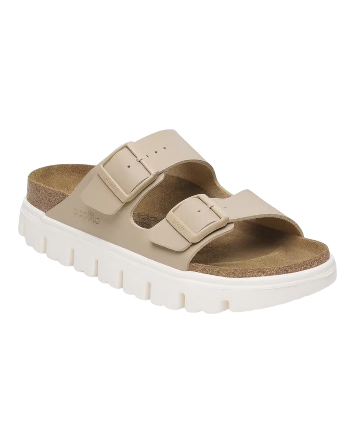 BIRKENSTOCK PAPILLO 9094102 ARIZONA PAP CHUNKY IN PELLE BEIGE SANCASTLE