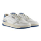 VICTORIA 800122 SNEKAERS IN PELLE BIANCA TALLONCINO AZZURRO
