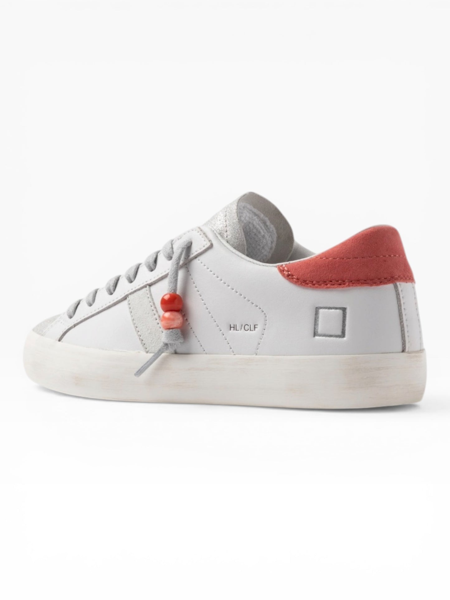 DATE HILL LOW CALF WHITE/CORAL