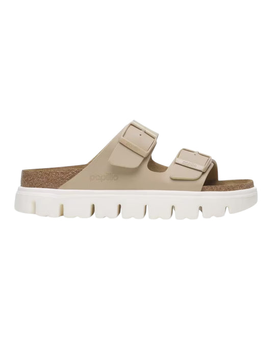 BIRKENSTOCK PAPILLO 9094102 ARIZONA PAP CHUNKY IN PELLE BEIGE SANCASTLE