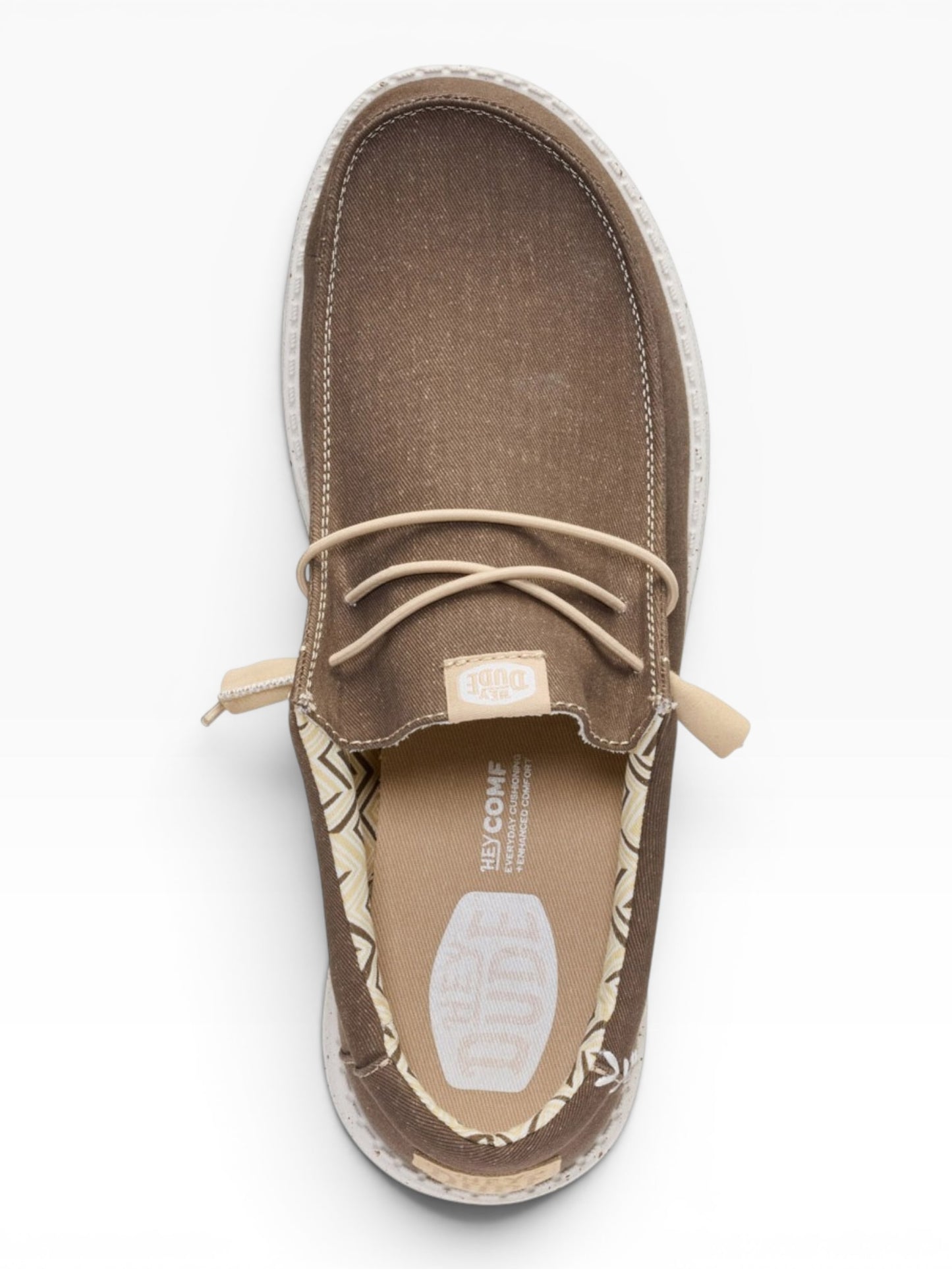 HEY DUDE WALLY STR CANVAS 2LN TEAK BROWN