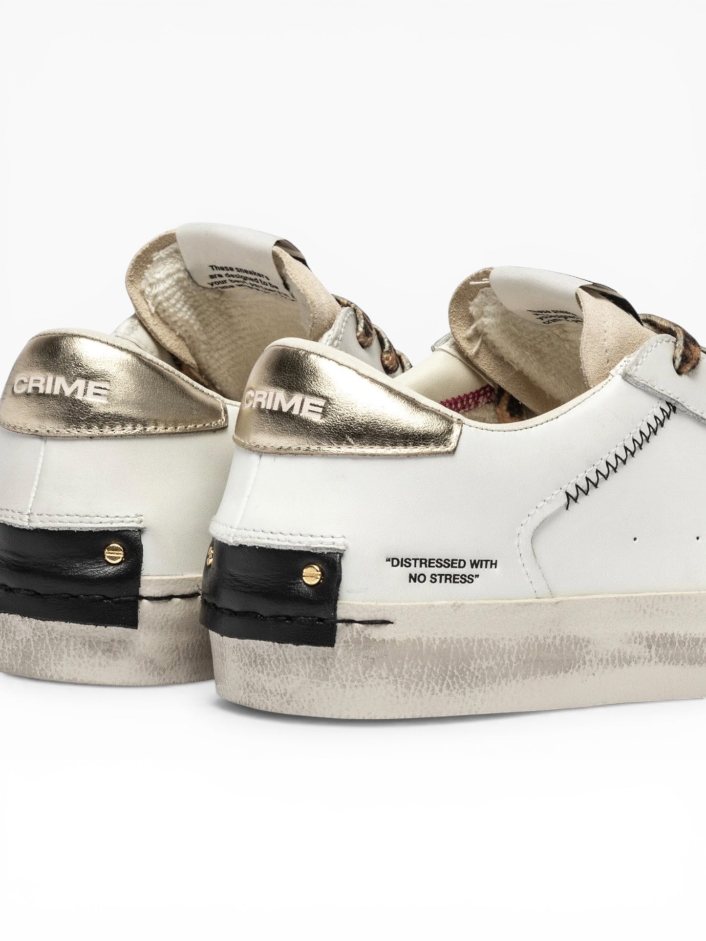 CRIME LONDON DISTRESSED 5000 BIANCO ORO