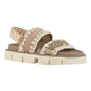 MOU BIO SANDAL SUEDE BIG LOGO BEIGE