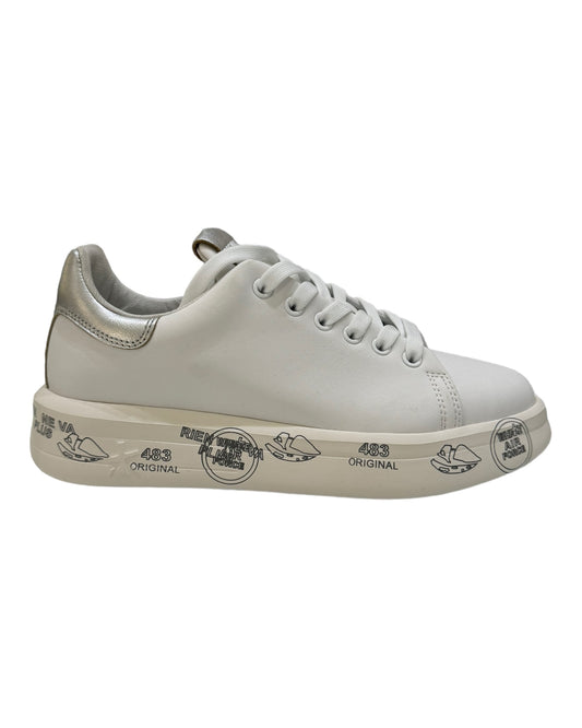 PREMIATA BELLE 6623 PELLE BIANCA/ARGENTO