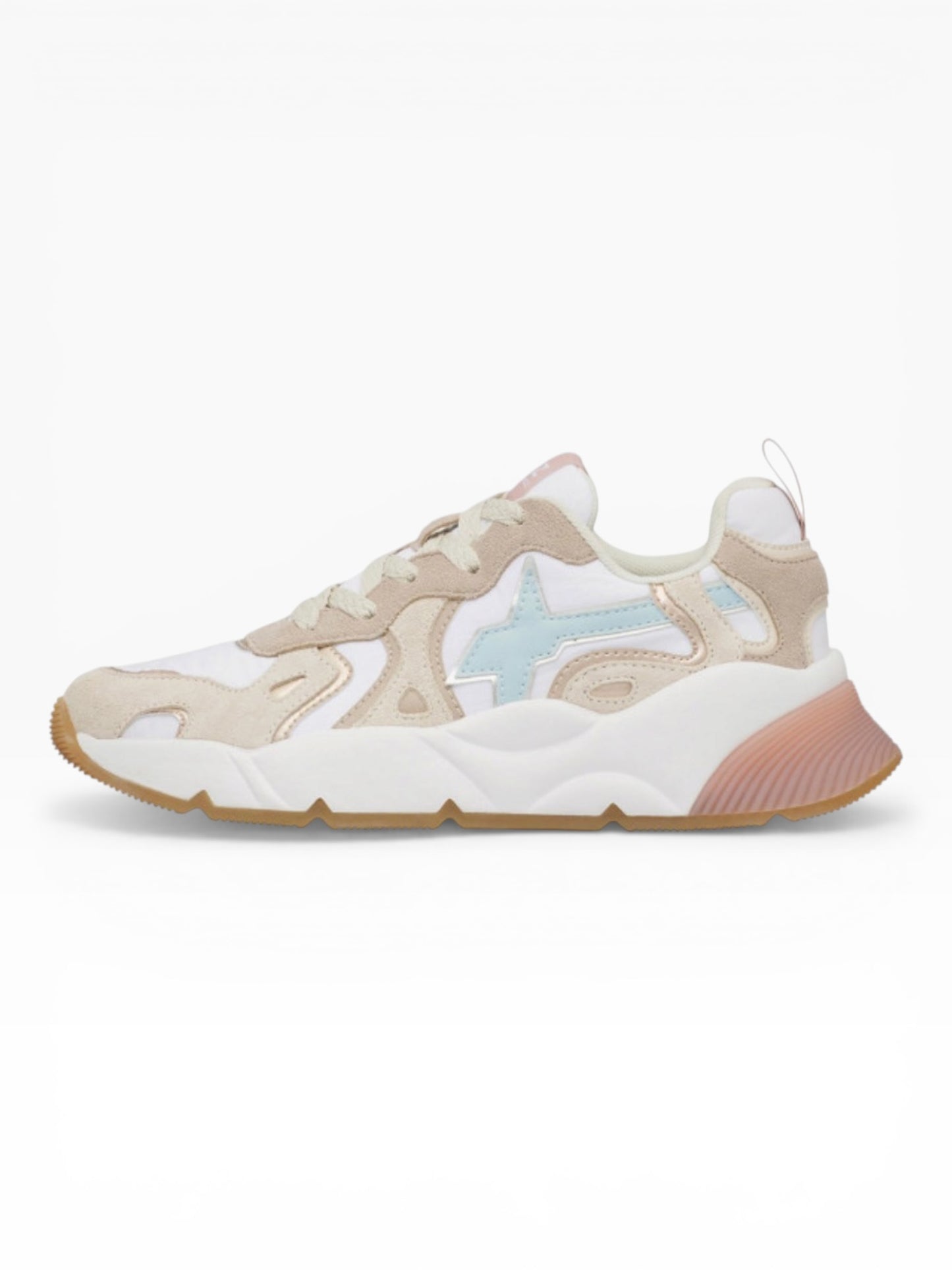 W6YZ SARAH SUEDE 0E07 BEIGE/AZZURRO