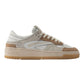 DATE TORNEO COLLAR IN PELLE E TESSUTO BIANCA/BEIGE