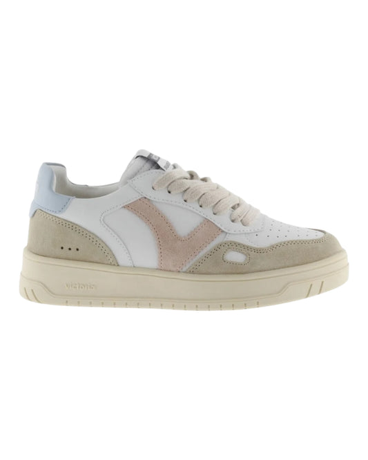 VICTORIA 1257101 IN PELLE E CAMOSCIO INSERTI ROSA/AZZURRO