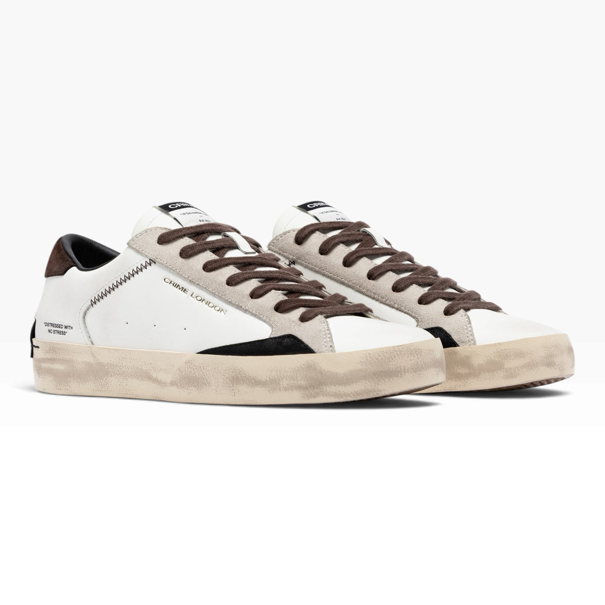CRIME LONDON DISTRESSED 1003 BIANCO/MARRONE