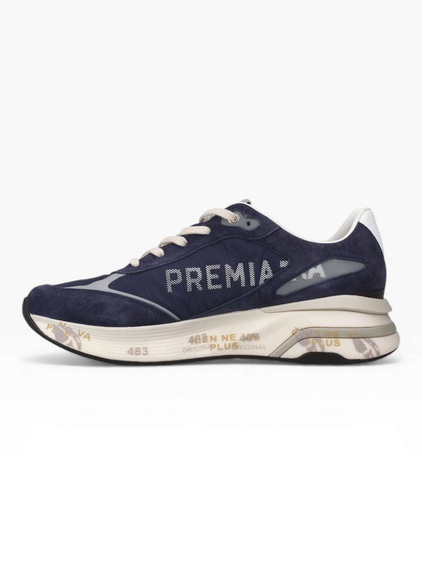 PREMIATA MOERUN 7306 IN CAMOSCIO E TESSUTO BLU