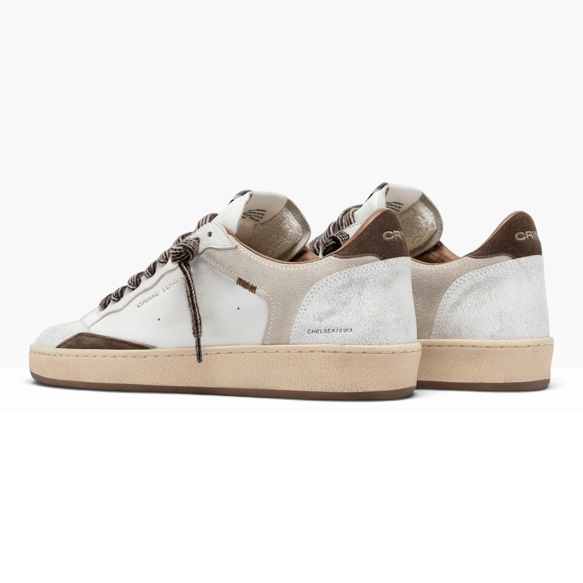 CRIME LONDON CHELSEA 10200 BIANCO/MARRONE