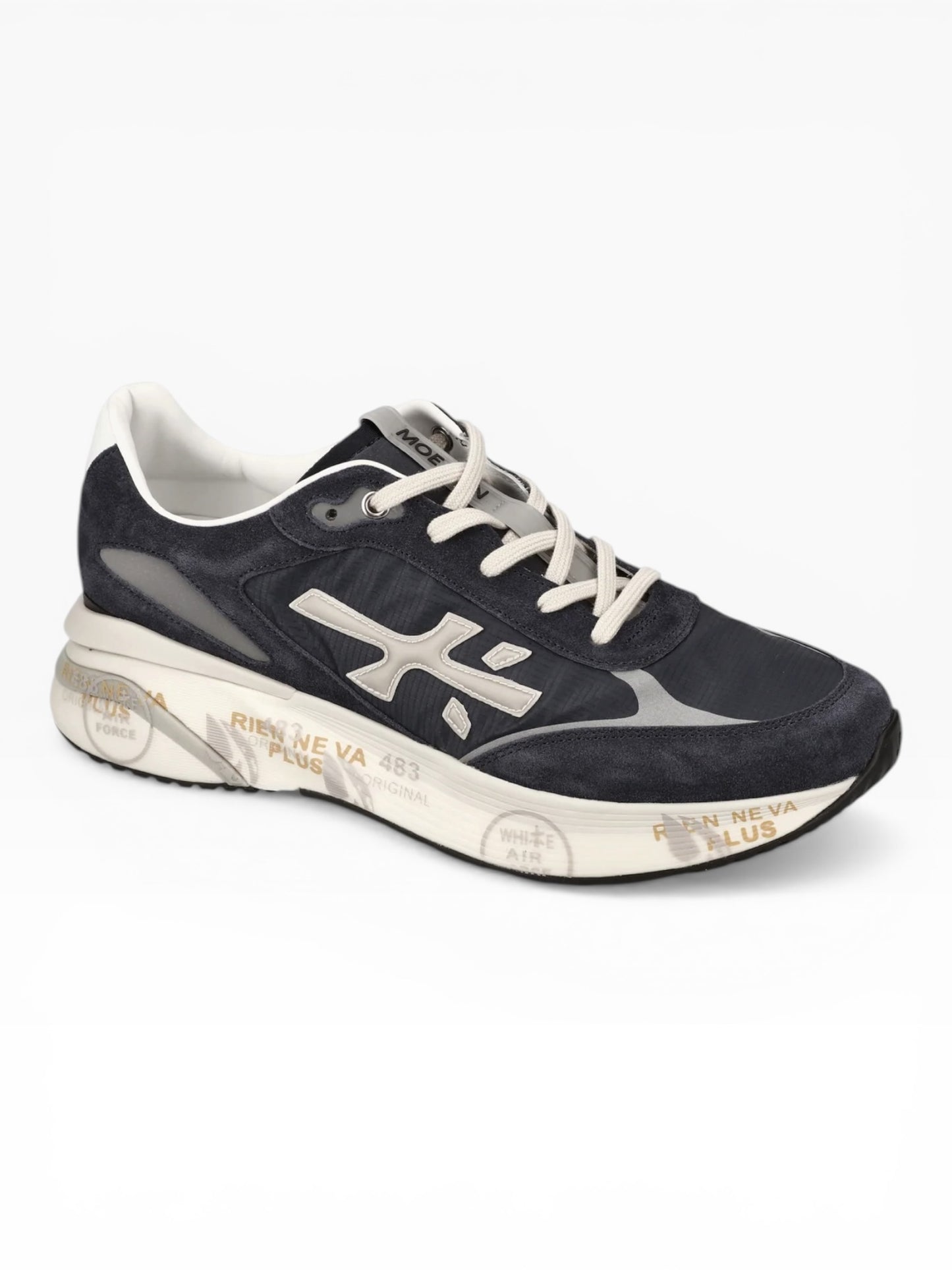 PREMIATA MOERUN 7306 IN CAMOSCIO E TESSUTO BLU