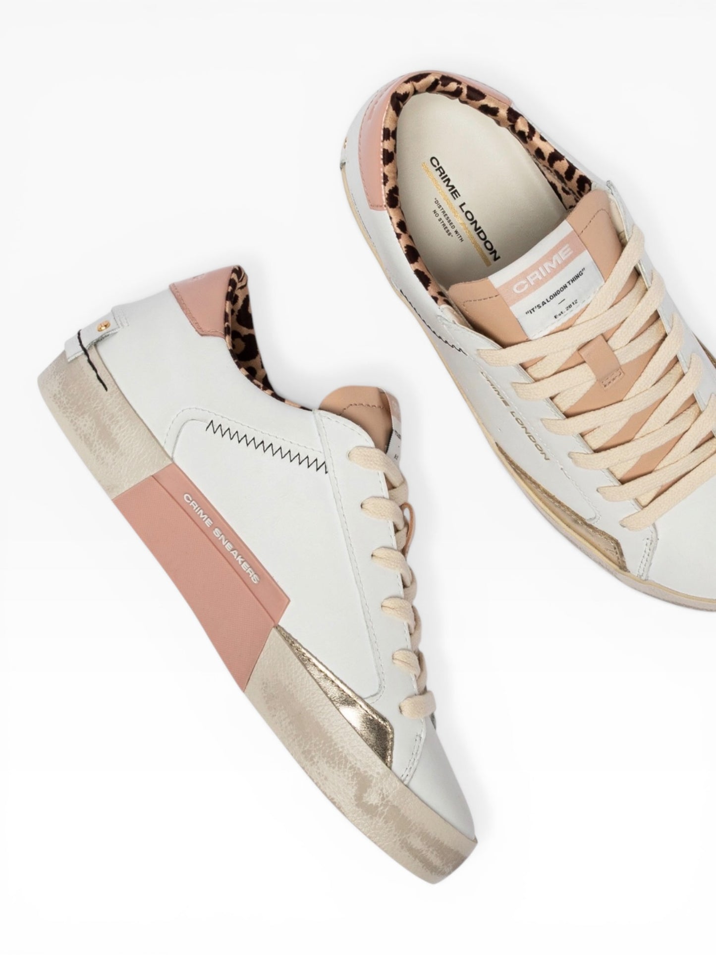 CRIME LONDON DISTRESSED 29008 BIANCO/ROSA