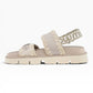 MOU BIO SANDAL LOGO BEIGE