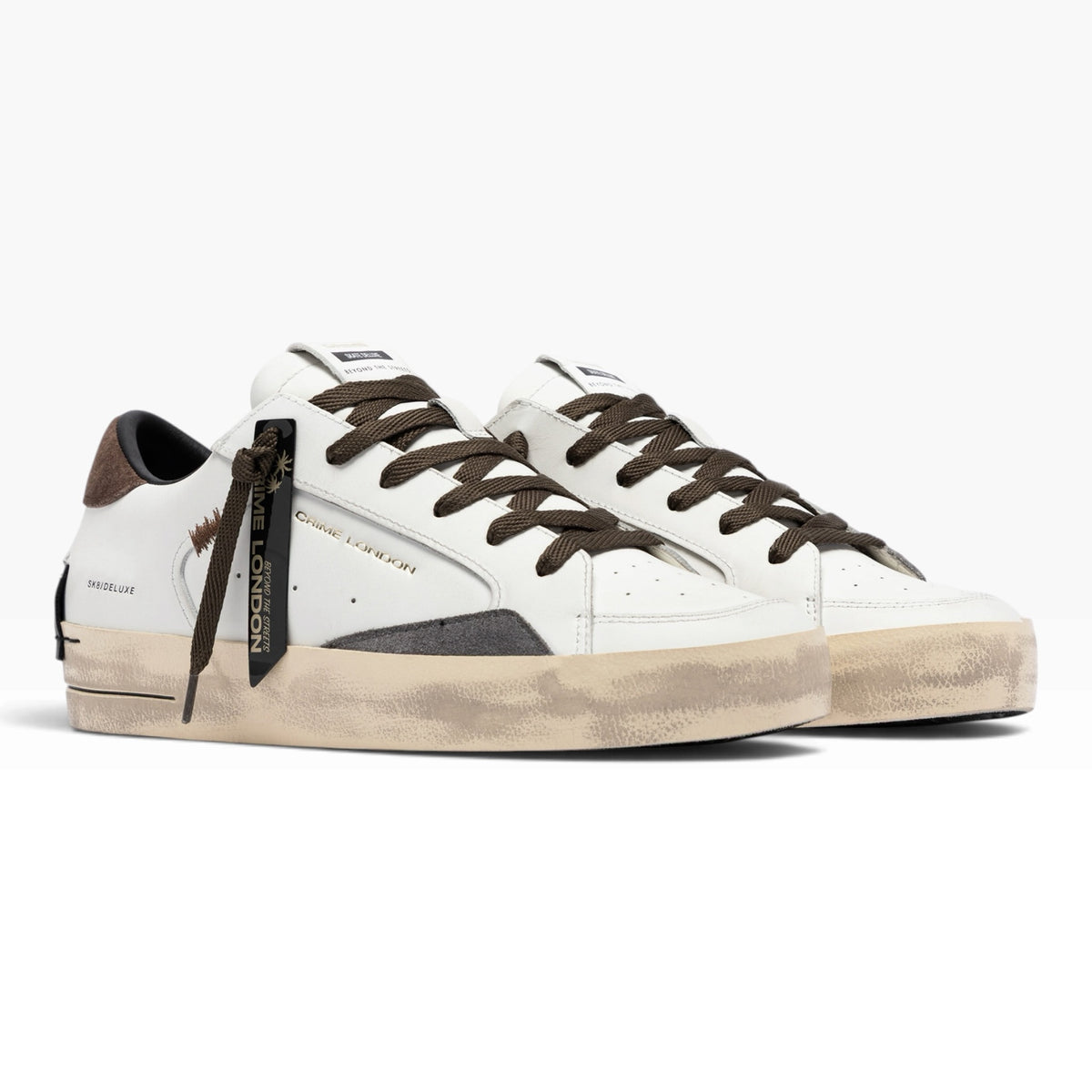 CRIME LONDON SK8 DELUXE 10109 BIANCO/ VERDE