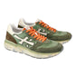 PREMIATA MICK 7244 IN CAMOSCIO E TESSUTO VERDE LACCI ARANCIO