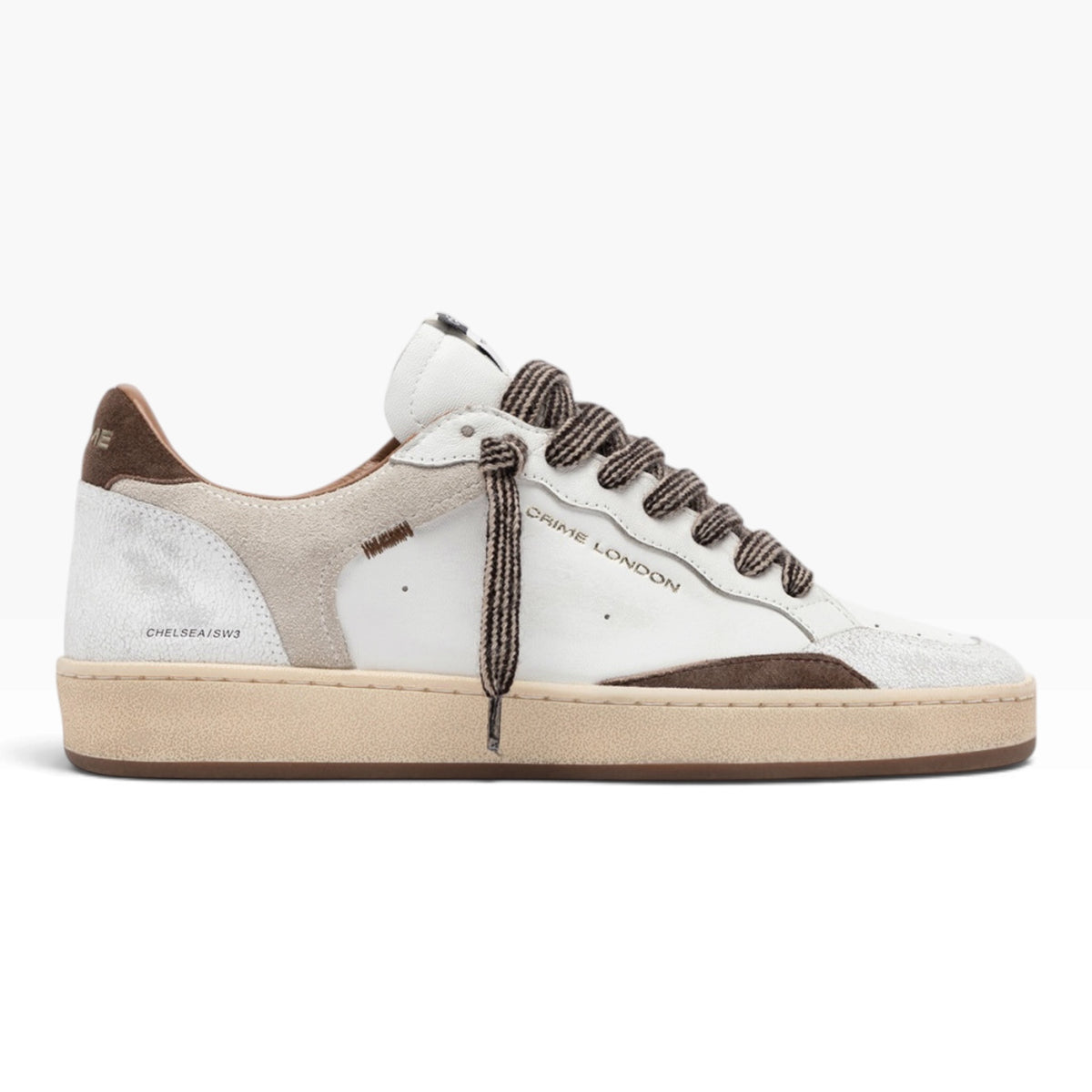 CRIME LONDON CHELSEA 10200 BIANCO/MARRONE