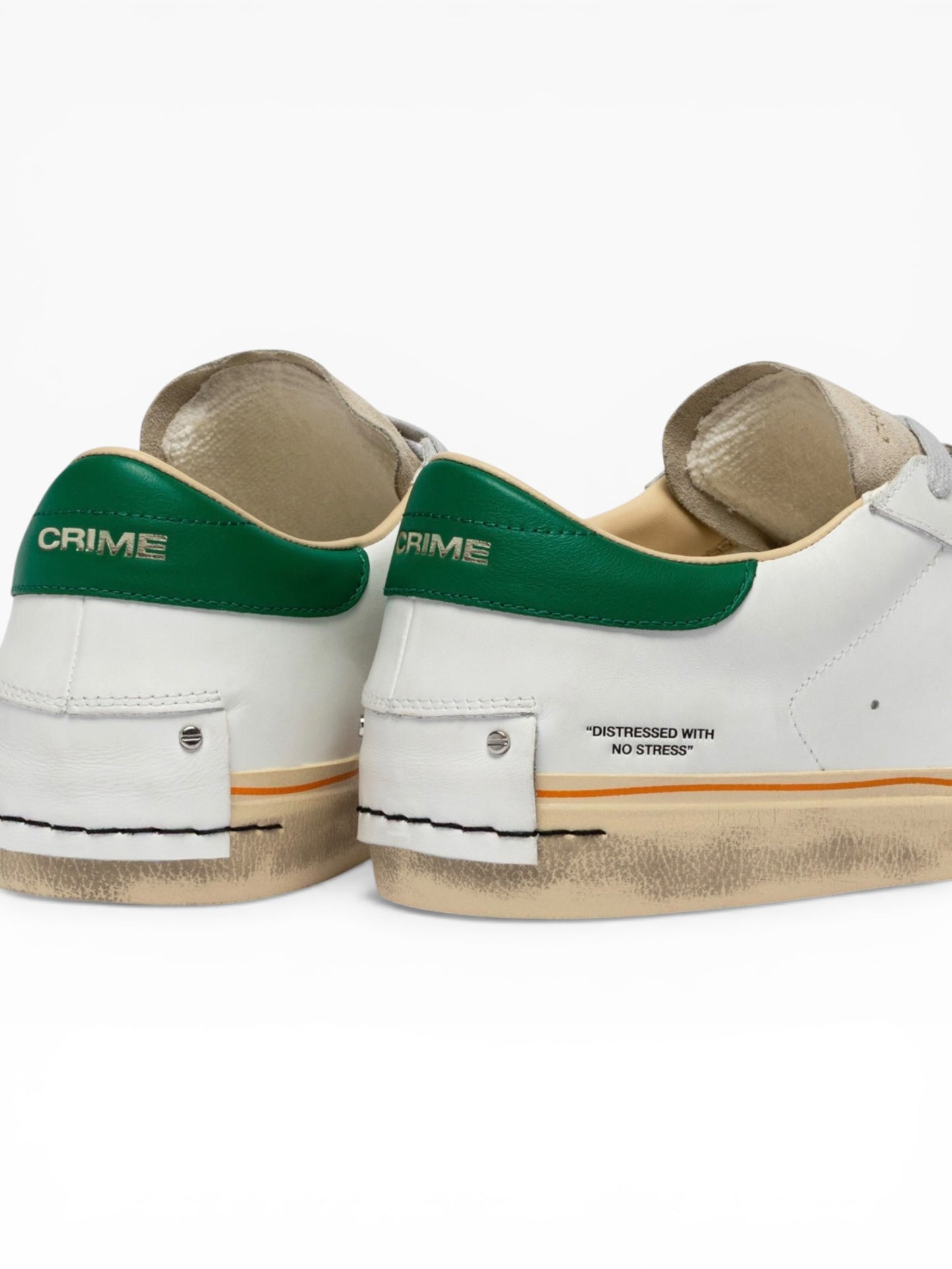 CRIME LONDON DISTRESSED 19052 BIANCO/ VERDE