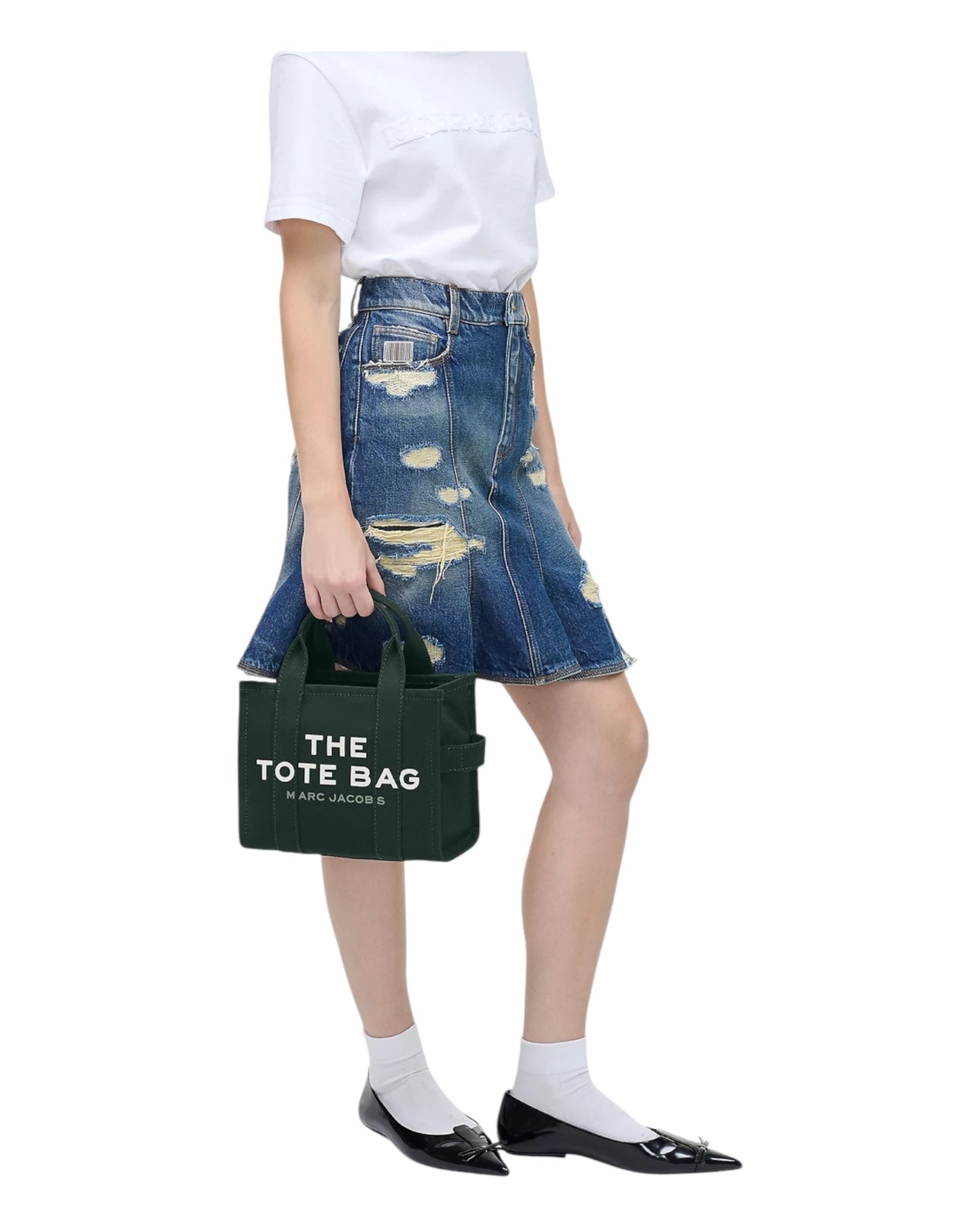 MARC JACOBS THE TOTE BAG SMALL VERDE PETROLIO