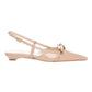 OVYE' 1073AC CHANEL A PUNTA VERNICE BEIGE CON FIOCCO