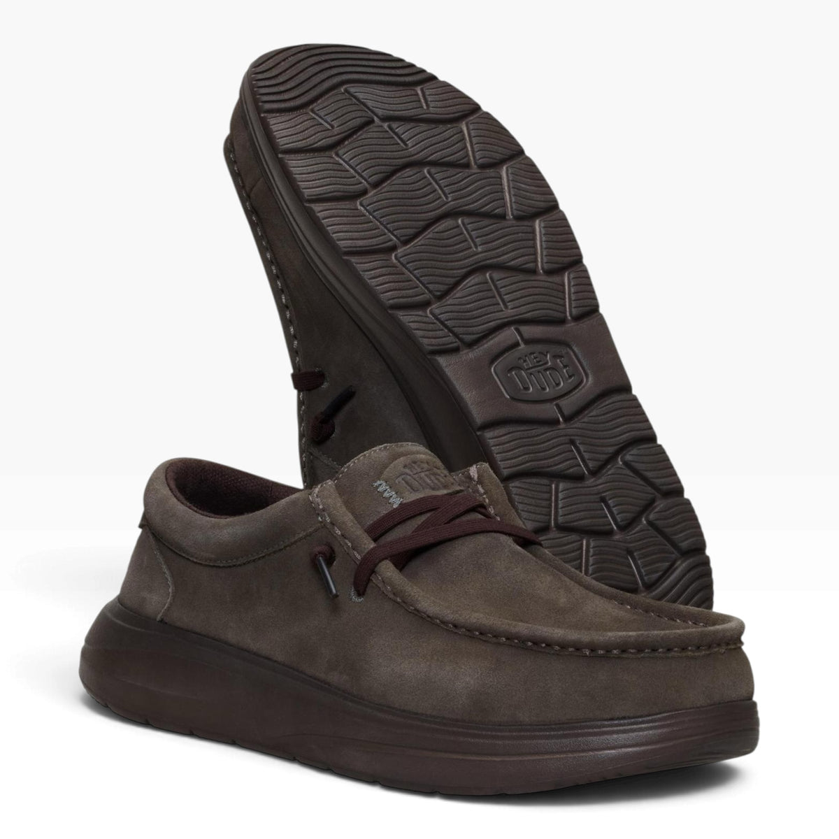 HEY DUDE WALLY SUEDE 2KU BROWN