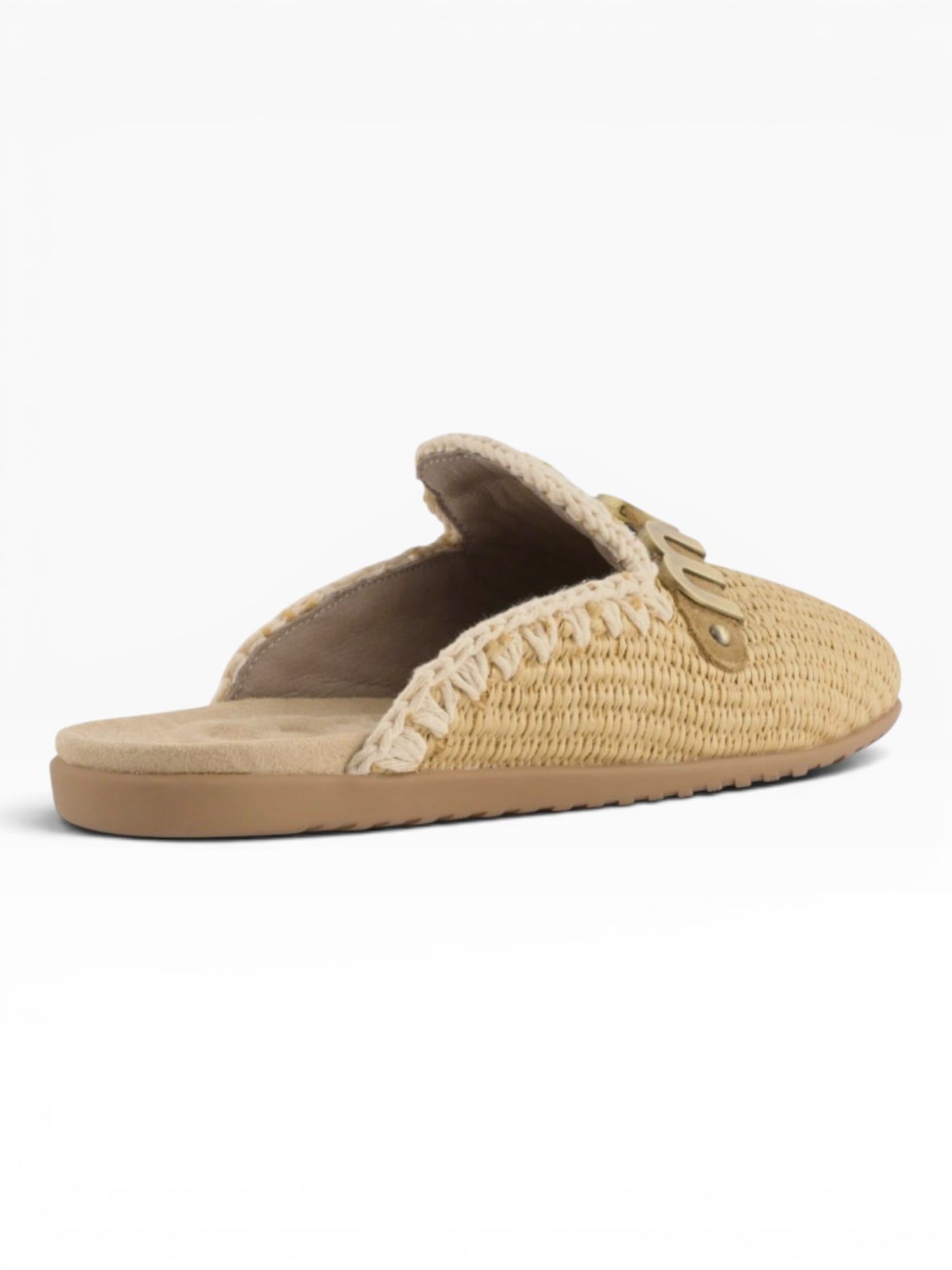 MOU BALL OPEN RAFIA BEIGE MARRONE