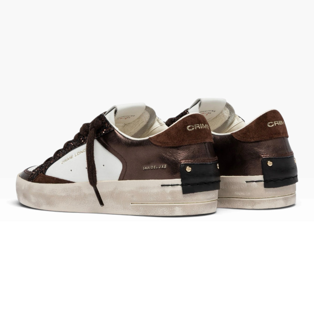 CRIME LONDON SK8 DELUXE 23103 BIANCO/MARRONE