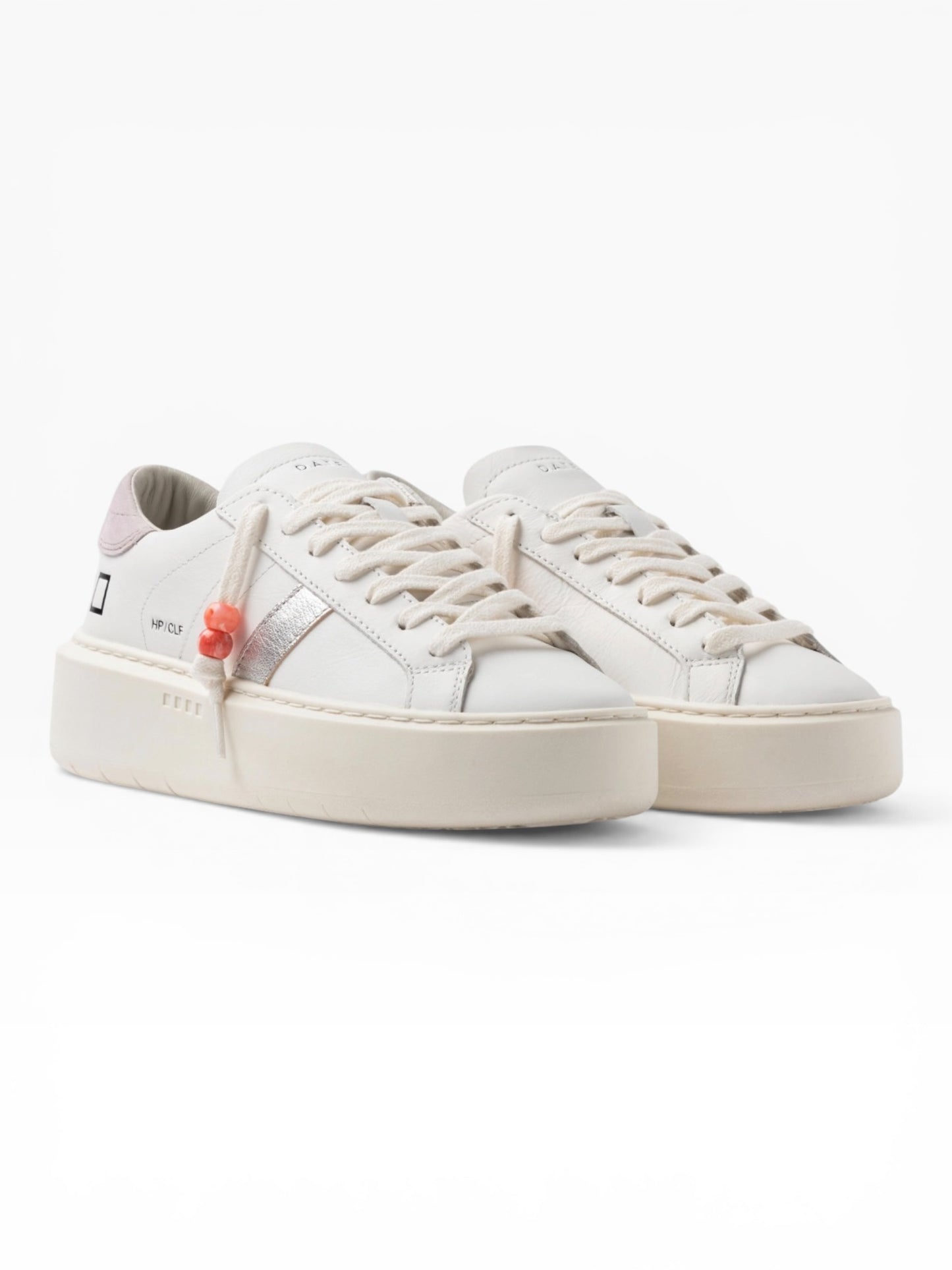 DATE HILL LOW PLATFORM CALF WHITE/PINK