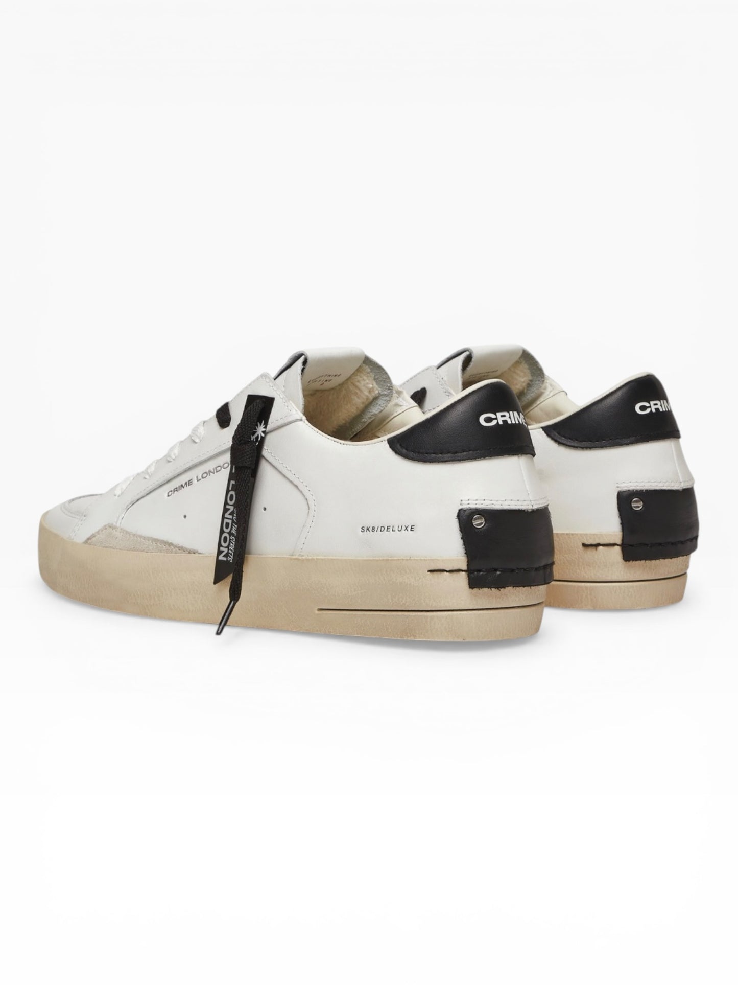 CRIME LONDON SK8 DELUXE 17100 BIANCO/NERO