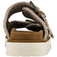 MOU SANDAL TWO BUCKLE IN SUEDE COG MARRONE