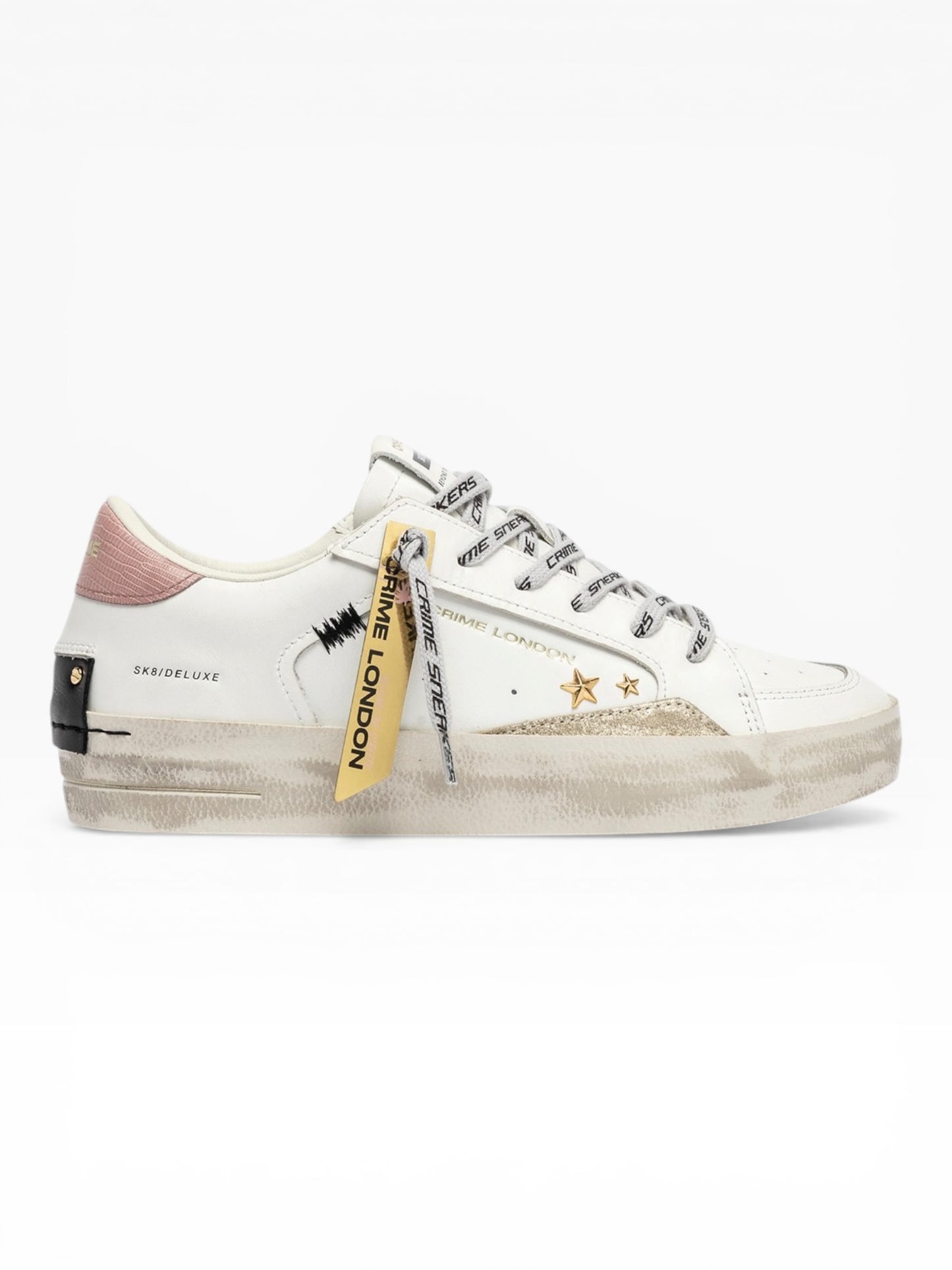 CRIME LONDON SK8 DELUXE 25103 BIANCO/ROSA