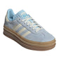 ADIDAS GAZELLE BOLD IN CAMOSCIO AZZURRO BANDE BIANCHE